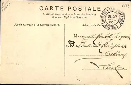 Ak Châtillon Coligny Loiret, Statue de Becquerel, Physicien