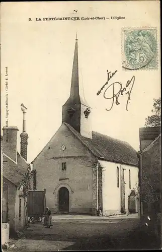 Ak La Ferté-Saint-Cyr Loir-et-Cher, Église