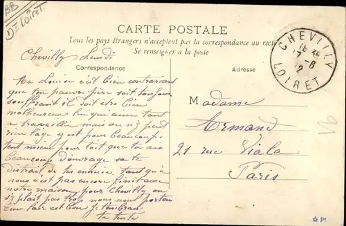 Ak Chevilly Loiret, La Mairie