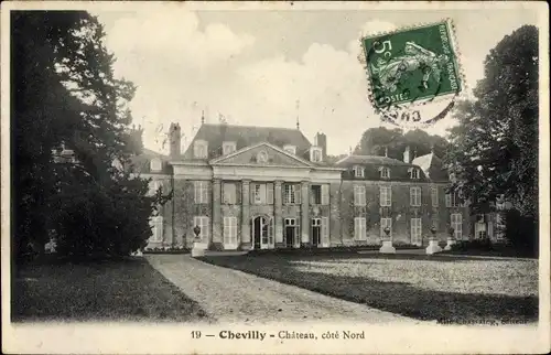 Ak Chevilly Loiret, Chateau, cote Nord