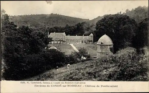 Ak Condé-sur-Noireau Calvados, Château de Pontécoulant