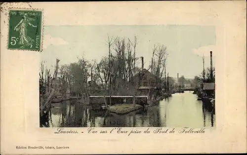 Ak Louviers Eure, Vue sur l´Eure