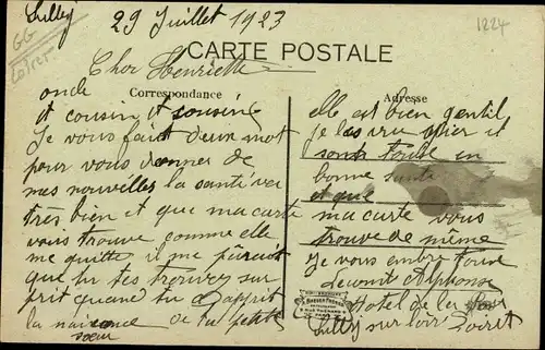 Ak Sully sur Loire Loiret, Le Faubourg Saint Germain, Hôtel de la Poste