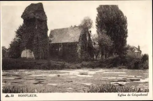 Ak Honfleur Calvados, Eglise de Criqueboeuf