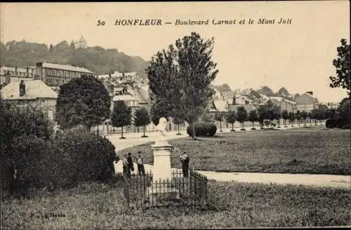 Ak Honfleur Calvados, Boulevard Carnot et le Mont Joli