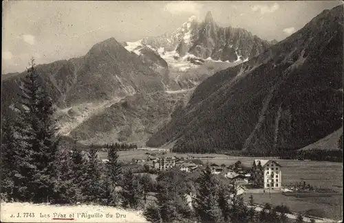 Ak Les Praz Chamonix Mont Blanc Haute Savoie, L'Aiguille du Dru