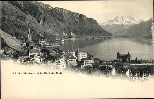 Ak Montreux Kanton Waadt, Panorama, La Dent du Midi