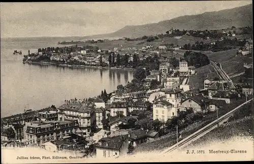 Ak Clarens Montreux Kanton Waadt, Panorama