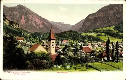 Ak Meiringen Kanton Bern Schweiz, Teilansicht