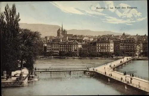 Ak Genève Genf Stadt, Le Pont des Bergues