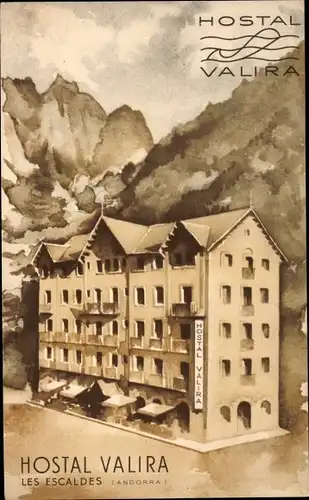 Künstler Ak Andorra, Hostal Valira