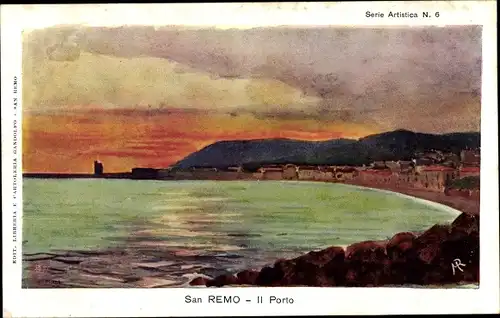 Künstler Ak San Remo Ligurien, Il Porto