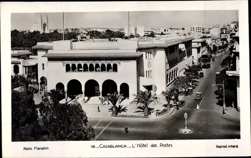 Ak Casablanca Marokko, L Hotel des Postes