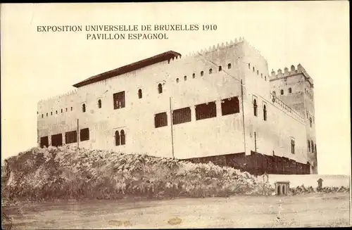 Ak Bruxelles Brüssel, Pavillon Espagnol 1910