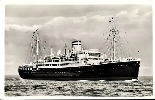 Postcard Dampfschiff Caribia, Hamburg-Amerika Linie