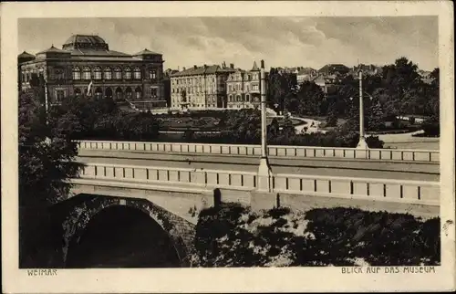 Ak Weimar in Thüringen, Museum, Brücke