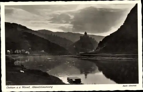 Ak Cochem an der Mosel, Abendstimmung