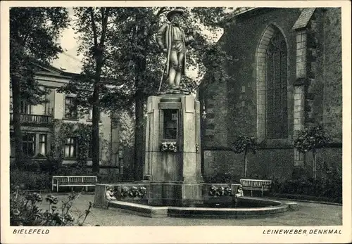 Ak Bielefeld in Nordrhein Westfalen, Leineweber Denkmal