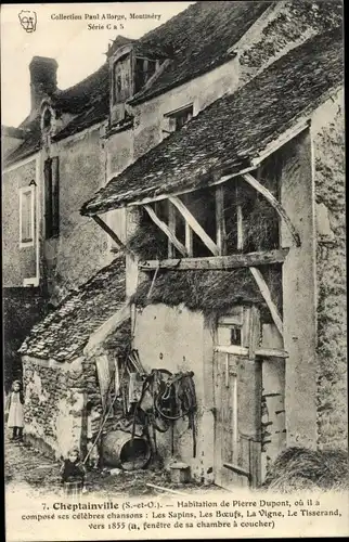 Ak Cheptainville Essonne, Habitation de Pierre Dupont, Compositeur