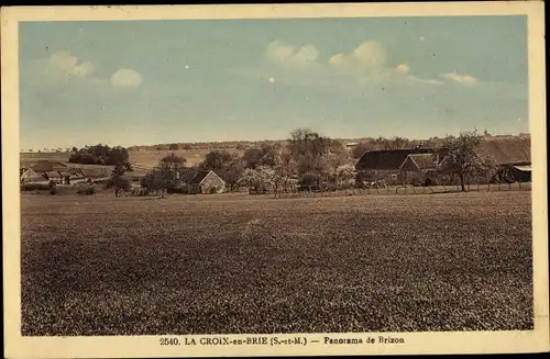 Ak La Croix en Brie Seine et Marne, Panorama de Brizon