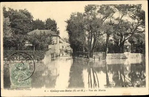 Ak Crecy en Brie Seine et Marne, Vue du Morin