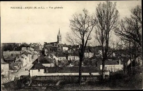 Ak Pouancé Anjou Maine-et-Loire, Vue generale