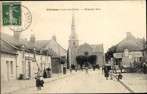 Ak Chitenay Loir-et-Cher, Grande Rue