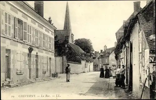 Ak Cheverny Loir et Cher, La Rue