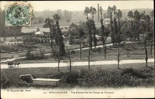 Ak Nonancourt Eure, Vue d'ensemble des Usines de Vrisseuil