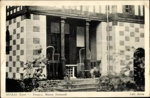 Ak Rugles Eure, Terrasse, Maison Normande