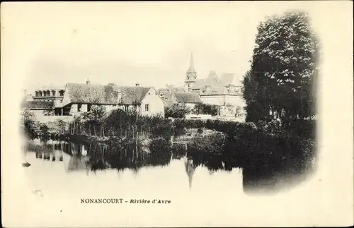 Ak Nonancourt Eure, Riviere d'Avre