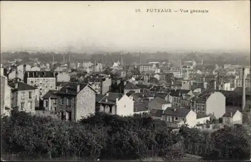 Ak Puteaux Hauts de Seine, vue générale de la ville