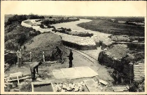 Ak Diksmuide Dixmude Westflandern, Panorama van de Dodengang