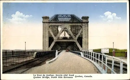 Ak Québec Kanada, Le pont de Quebec, Entree cote Nord