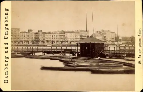 CdV Hamburg um 1880/1890, An der großen Alster