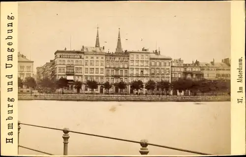 CdV Hamburg um 1880/1890, Am Alsterdamm beim Alstertor, Türme der Reformationskirche