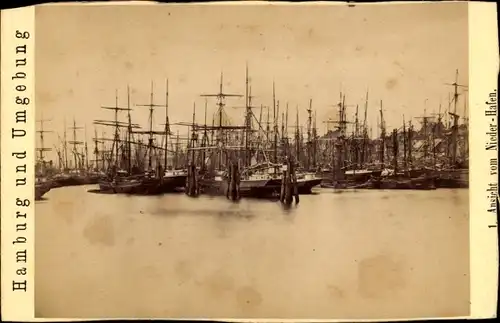 CdV Hamburg um 1880/1890, Ansicht vom Niederhafen