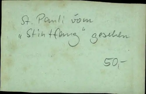 CdV Hamburg um 1880/1890, St. Pauli vom Stintfang aus gesehen, Wiezel's Hotel