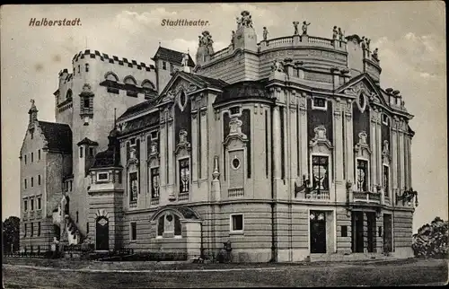 Ak Halberstadt Sachsen Anhalt, Stadttheater