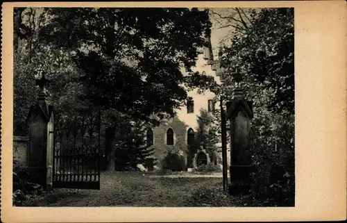 Ak Weißenburg an der Saale Thüringen, Kinderheim des Bezirksverbandes Zwickau, Vorplatz, Portal