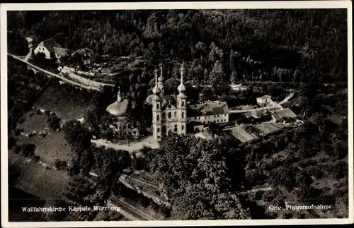 Ak Würzburg am Main Unterfranken, Wallfahrtskirche, Fliegeraufnahme