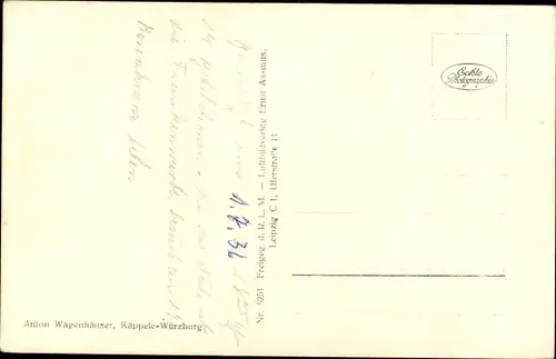 Ak Würzburg am Main Unterfranken, Wallfahrtskirche, Fliegeraufnahme