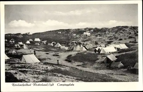 Ak Westerland auf Sylt, Campingplatz, Zelte