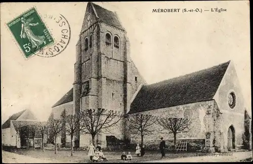 Ak Mérobert Essonne, L´Église