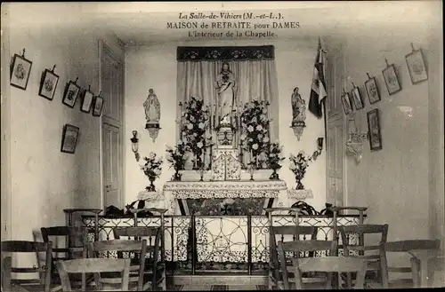 Ak La Salle de Vihiers Maine et Loire, Maison de Retraite pour Dames, L'Interieur de la Chapelle