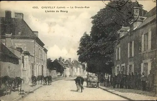 Ak Chevilly Loiret, La Grande Rue