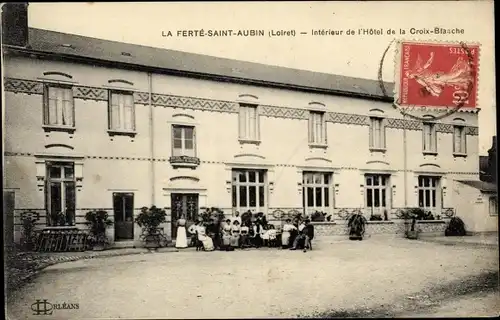 Ak La Ferté Saint Aubin Loiret, Hôtel de la Croix Blanche