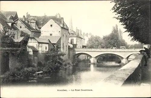 Ak Vendôme Loir et Cher, Le Pont Chartrain