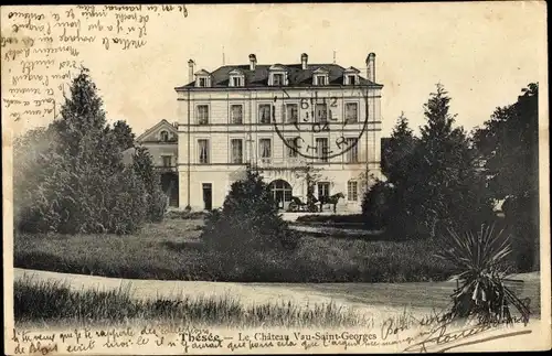 Ak Thésée Loir et Cher, Vau Saint Georges, Le Château