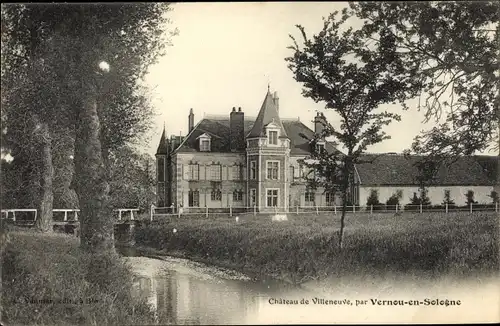 Ak Vernou Loir-et-Cher, Château de Villeneuve